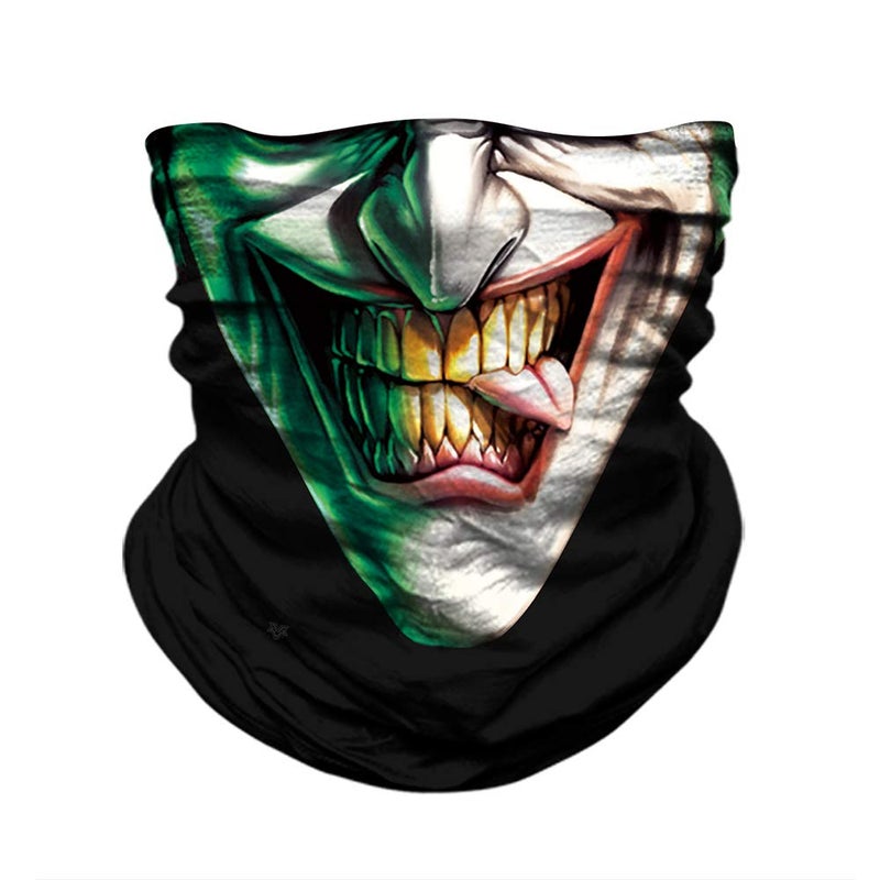 M-YOUNG Skull Face Mask Bandanas, Neck Gaiter, Headwear, Magic Scarf, Headband for dust sun wind (Green) - Image 3